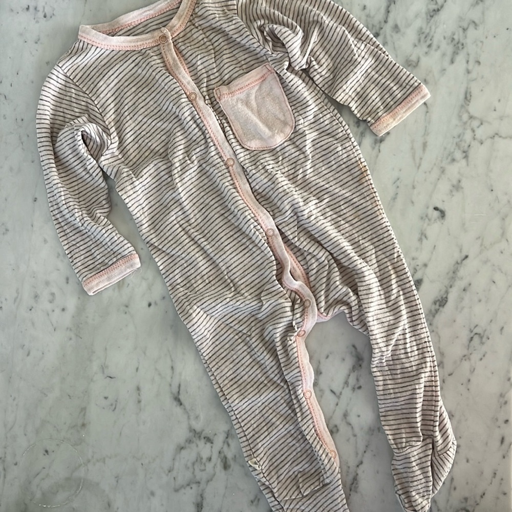 Super soft footie baby pjs. One of my favorite brands.